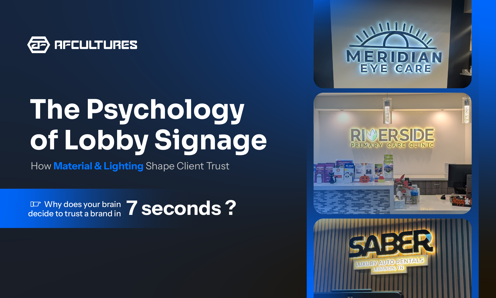 The Psychology Of Lobby Signage: How Material And Lighting Shape Client Trust