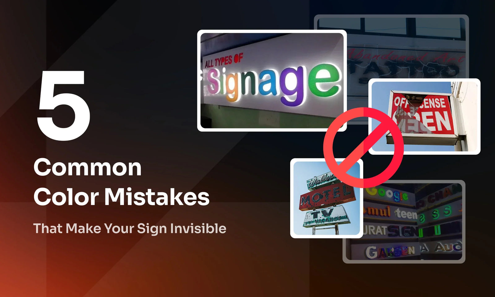 5 Common Sign Color Mistakes That Make Yours Invisible
