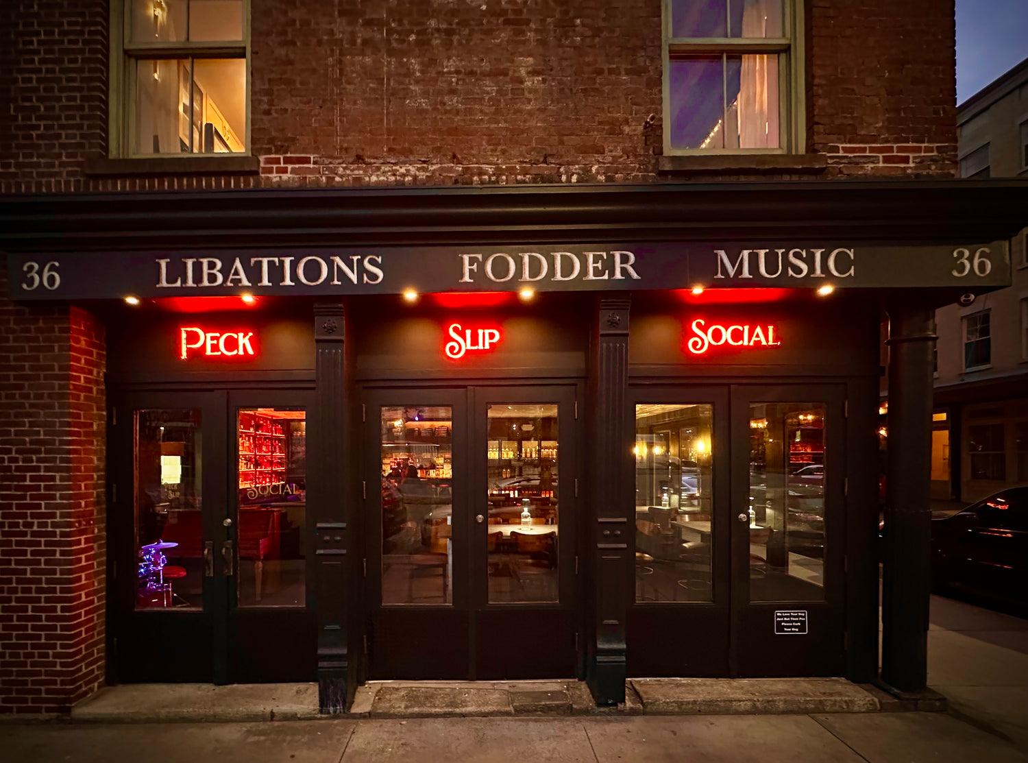 AFCultures backlit metal store front