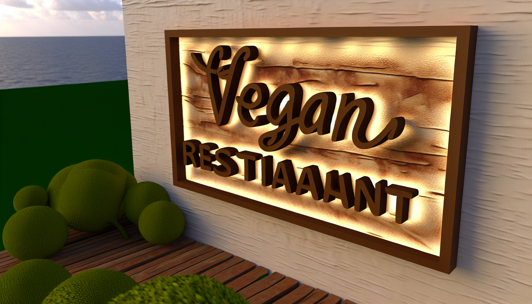 Discover bespoke custom signs for Vegan Restaurants in California. AFCultures delivers standout design, expert craftsmanship, and sustainable solutions.