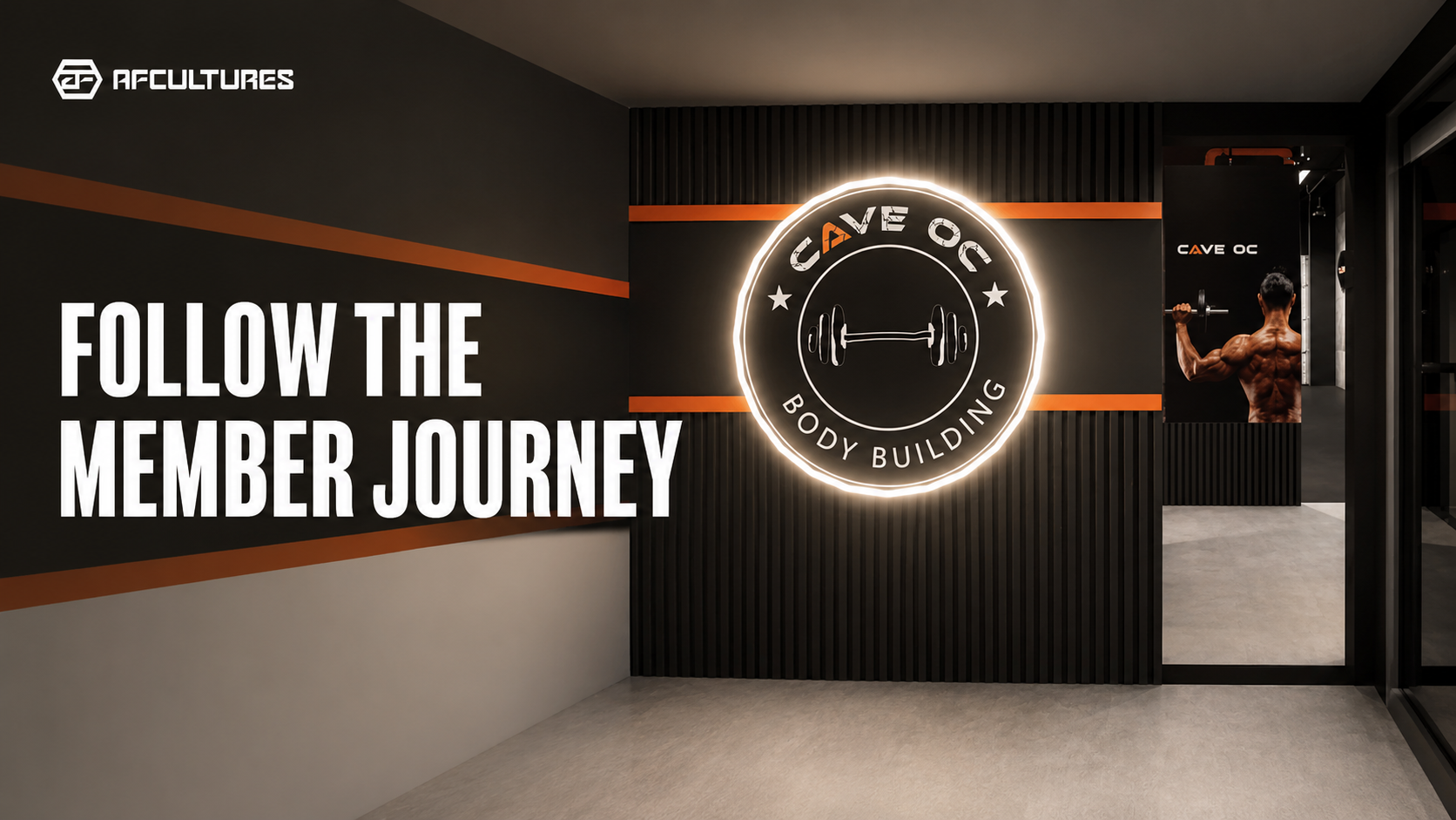 Gym signage planned around the member journey from entrance to training areas