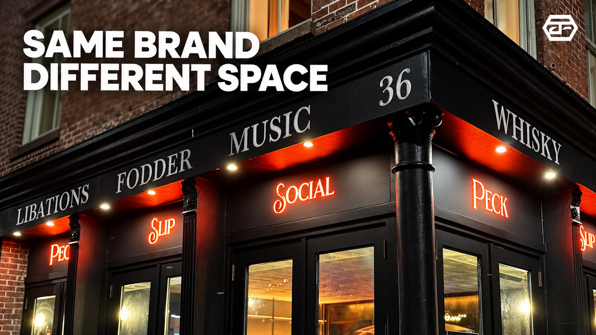 Same restaurant brand shown across two different physical locations