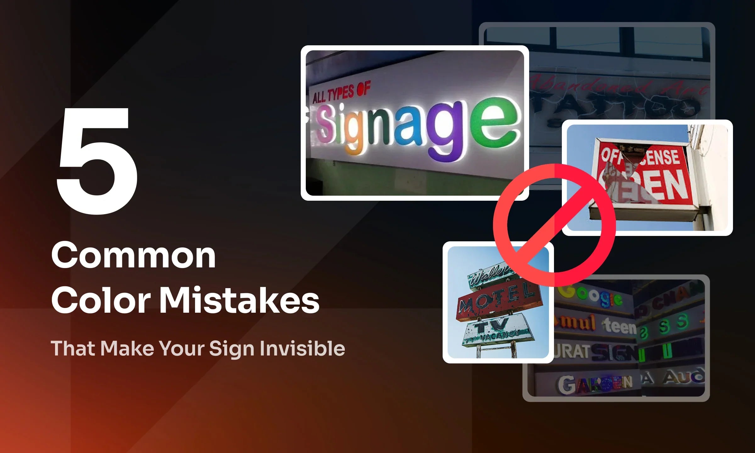 5 Common Sign Color Mistakes That Make Yours Invisible