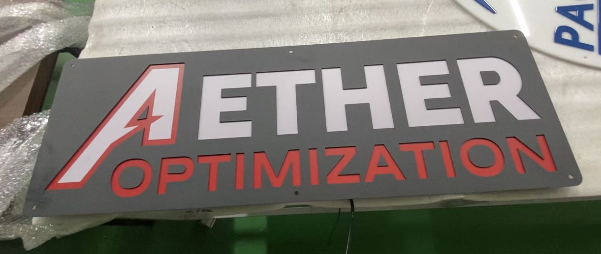 aether optimization custom healthcare metal signs