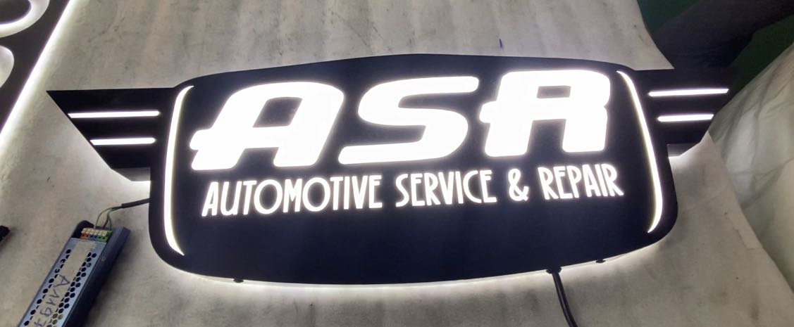 3d sign for automotive service and repair business