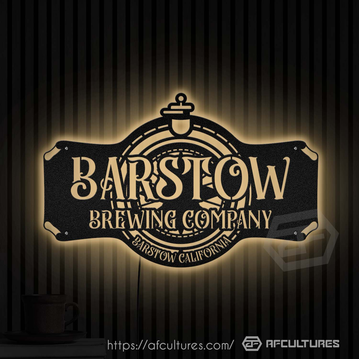 barstow brewing company agriculture themed metal sign