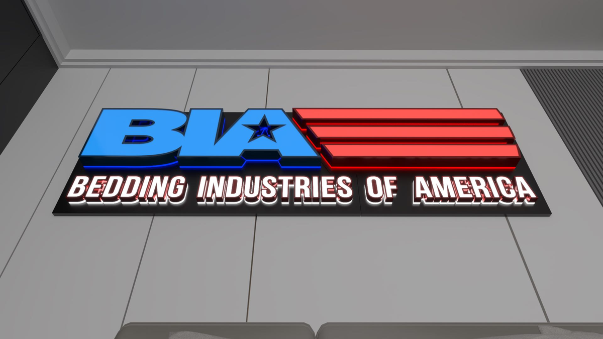 bedding industries of america retail store 3d signage