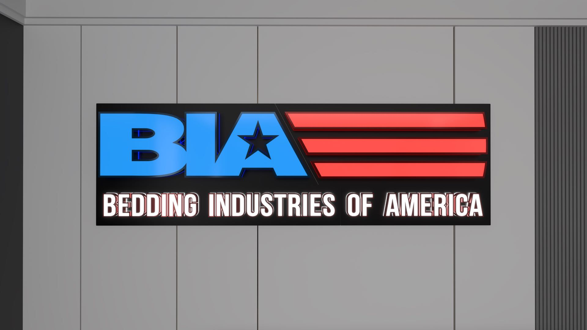 bedding industries of america retail storefront with 3d signage
