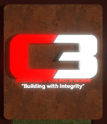 c3 construction 3d signs exterior building signage