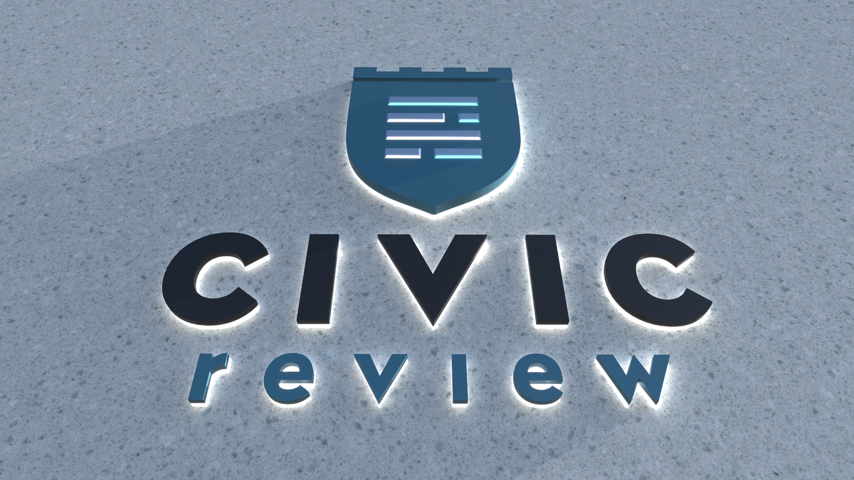 3d corporate office sign for civic review