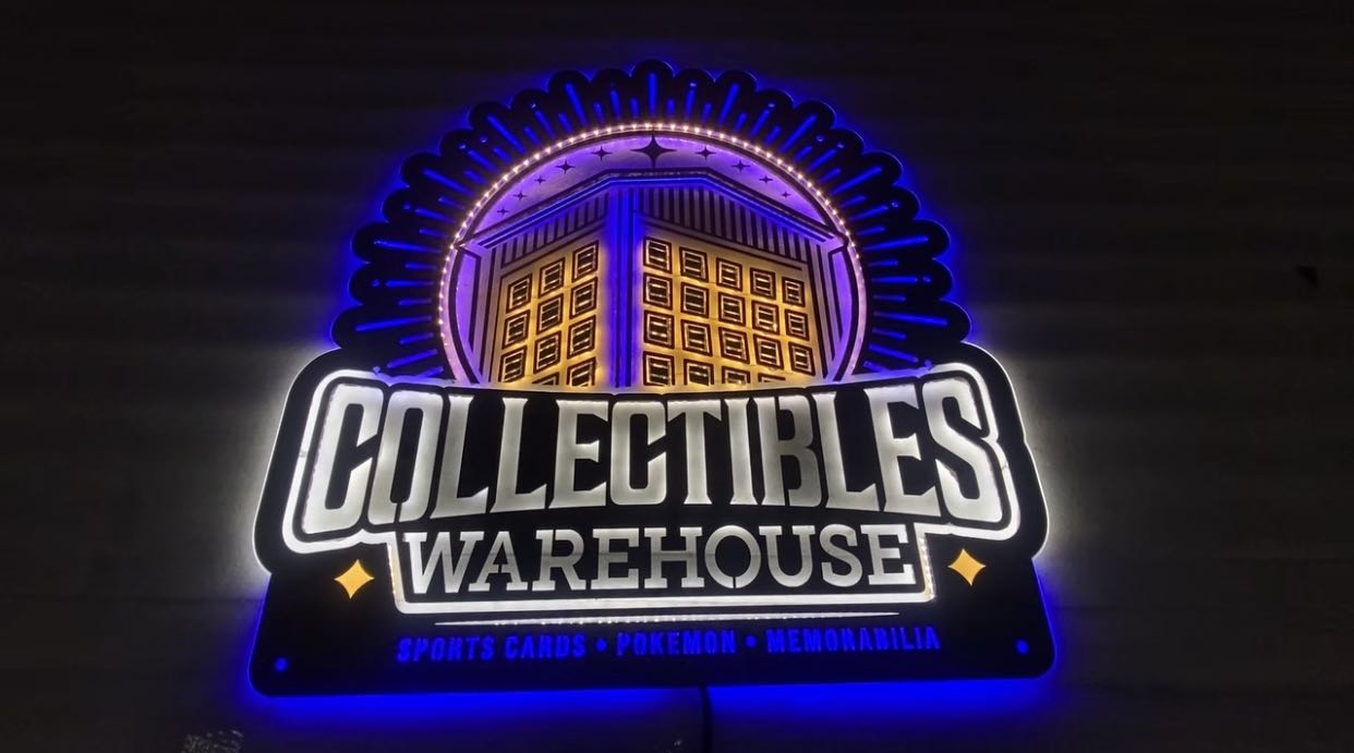 collectibles warehouse retail metal signs display
