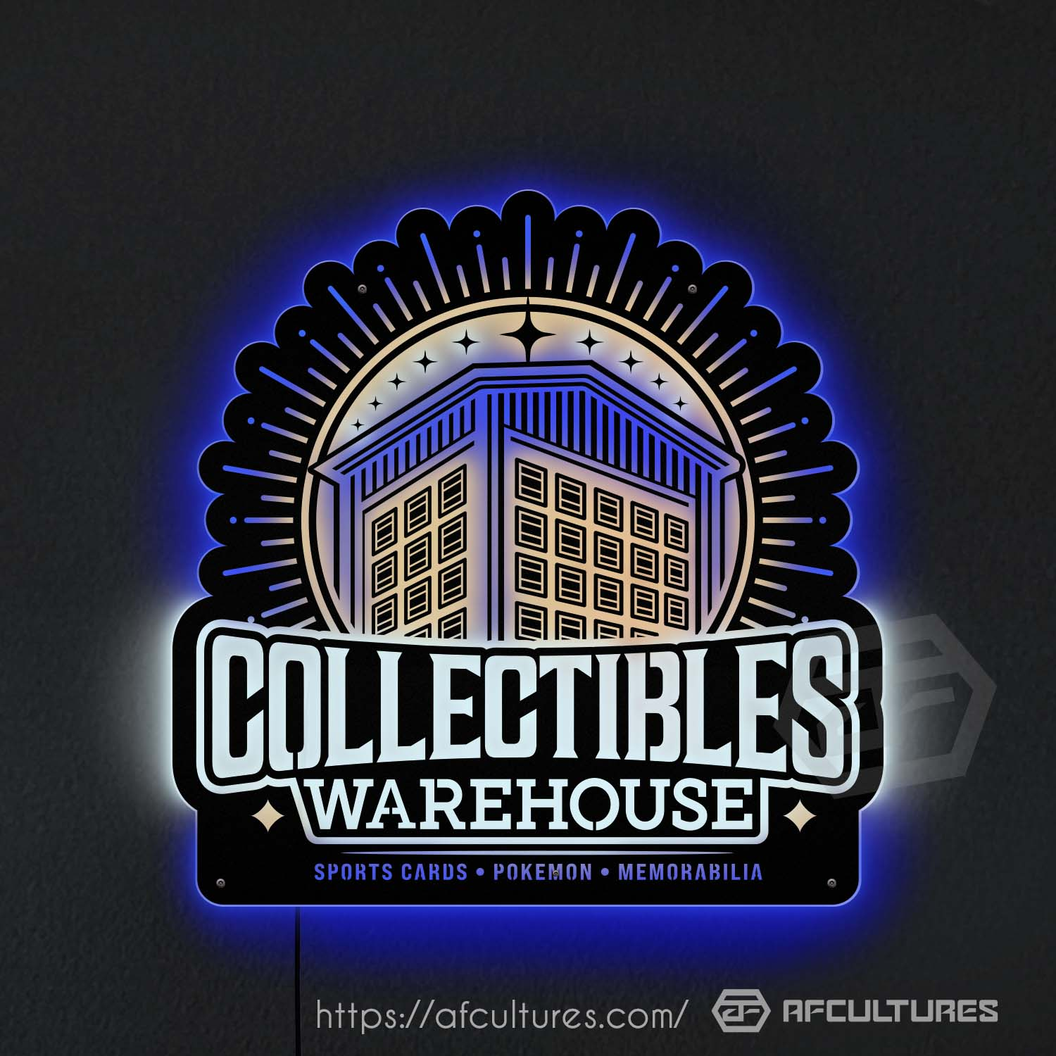 collectibles warehouse retail metal signs display