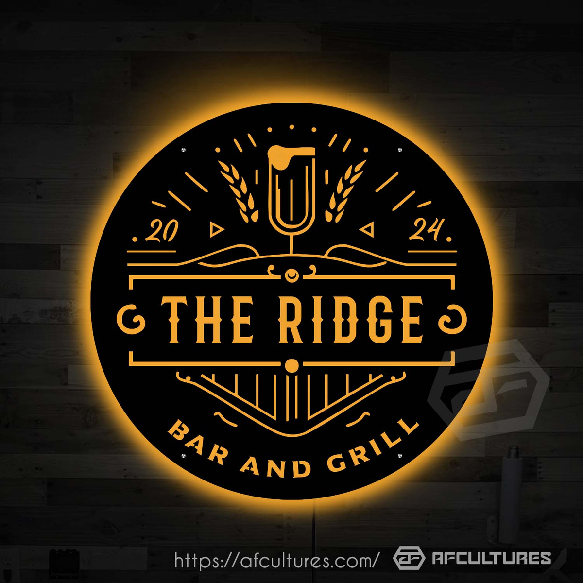 com cast logo metal sign for restaurants and bars