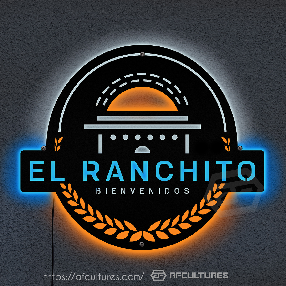 metal sign for el ranchito llc restaurant and bar