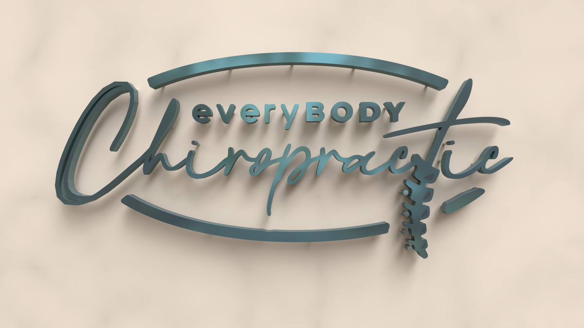 everybody chiropractic logo 3d sign on building exterior