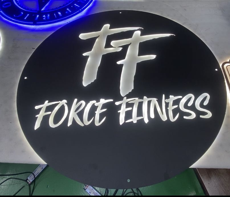 force fitness gym logo signage