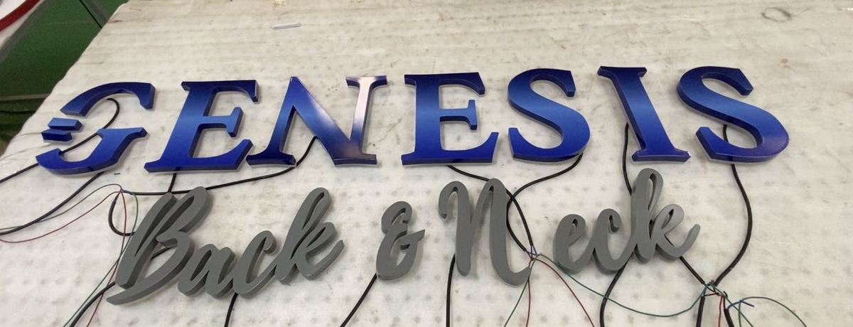 3d signage with genesis healthcare branding