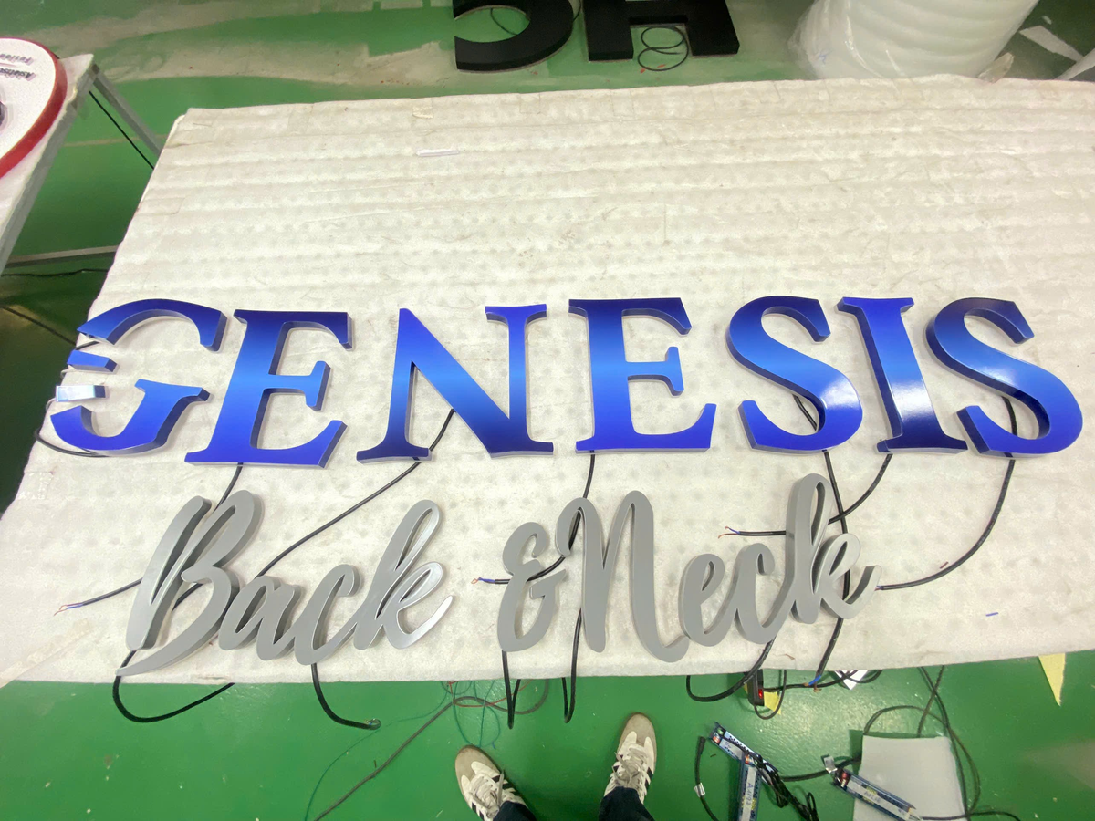 genesis healthcare 3d signs logo and signage for medical facility