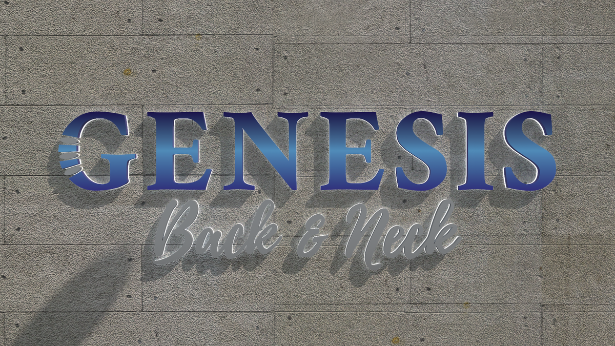 genesis healthcare 3d signs logo on building exterior