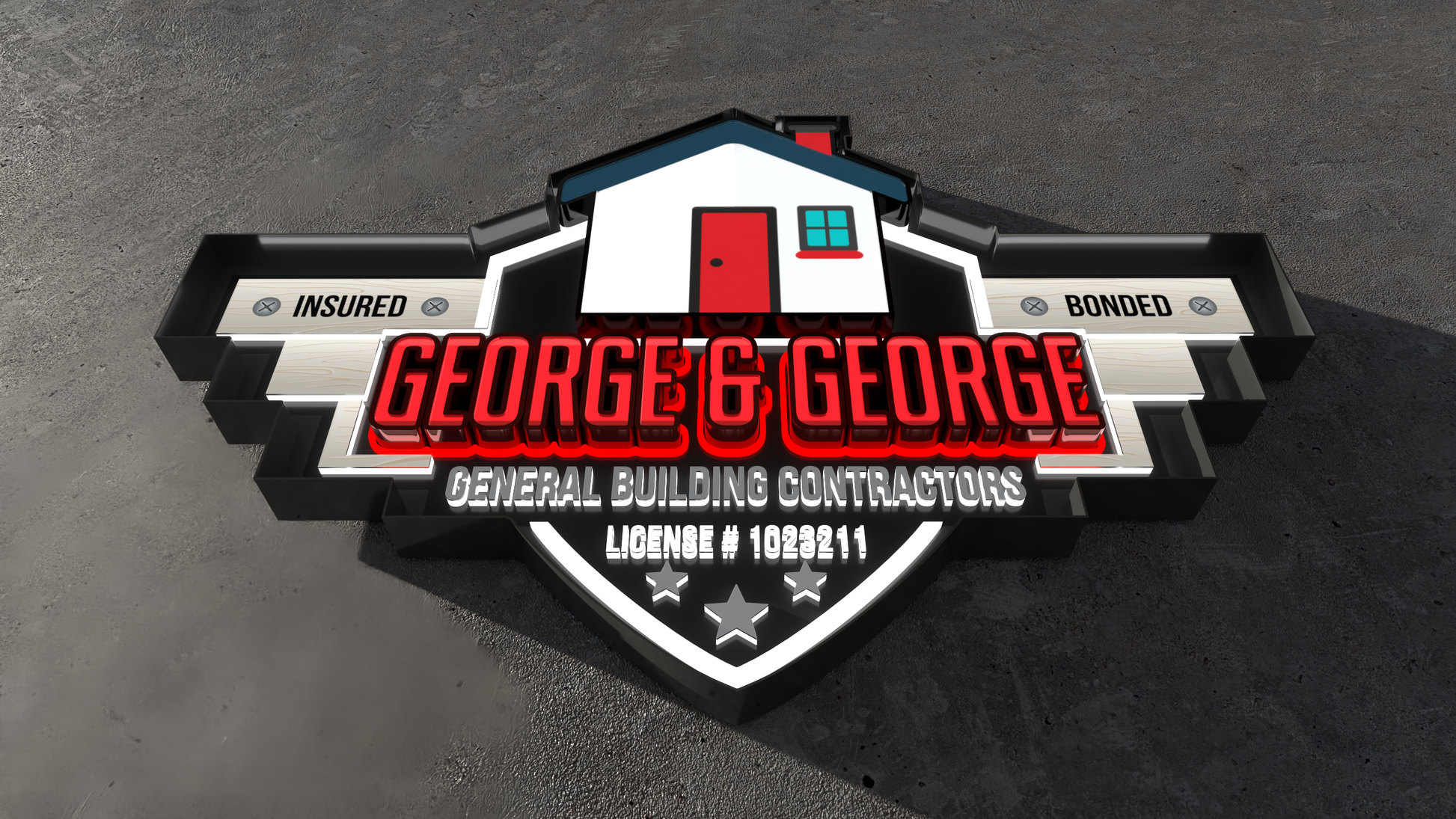 3d construction sign by george and george gbc