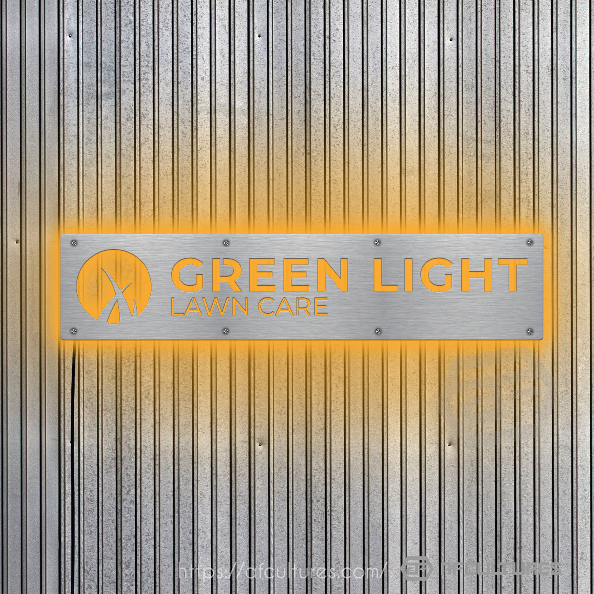 green light lawn care inc personal services metal signs