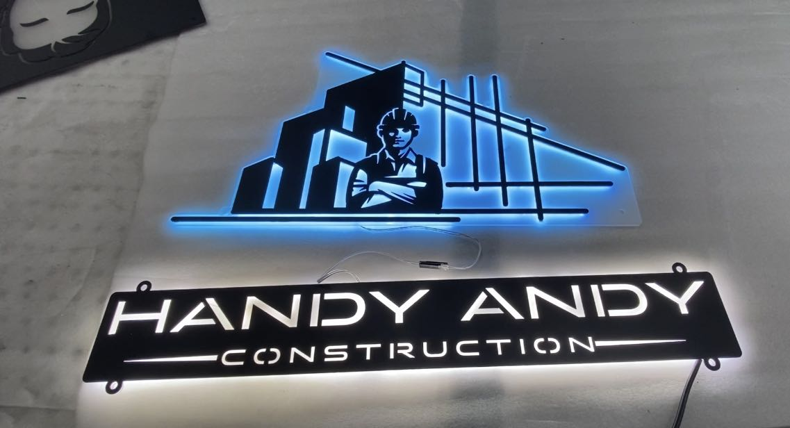 handy andy construction custom metal signs for businesses and homes