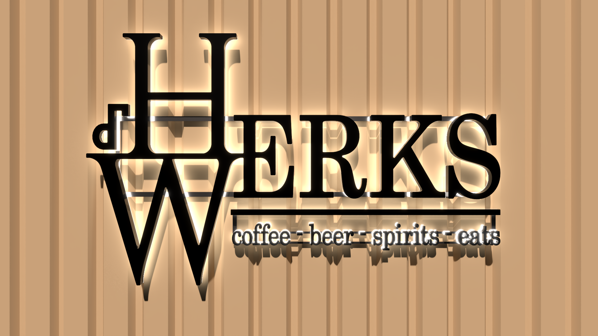 herks werks custom 3d sign for restaurants and bars