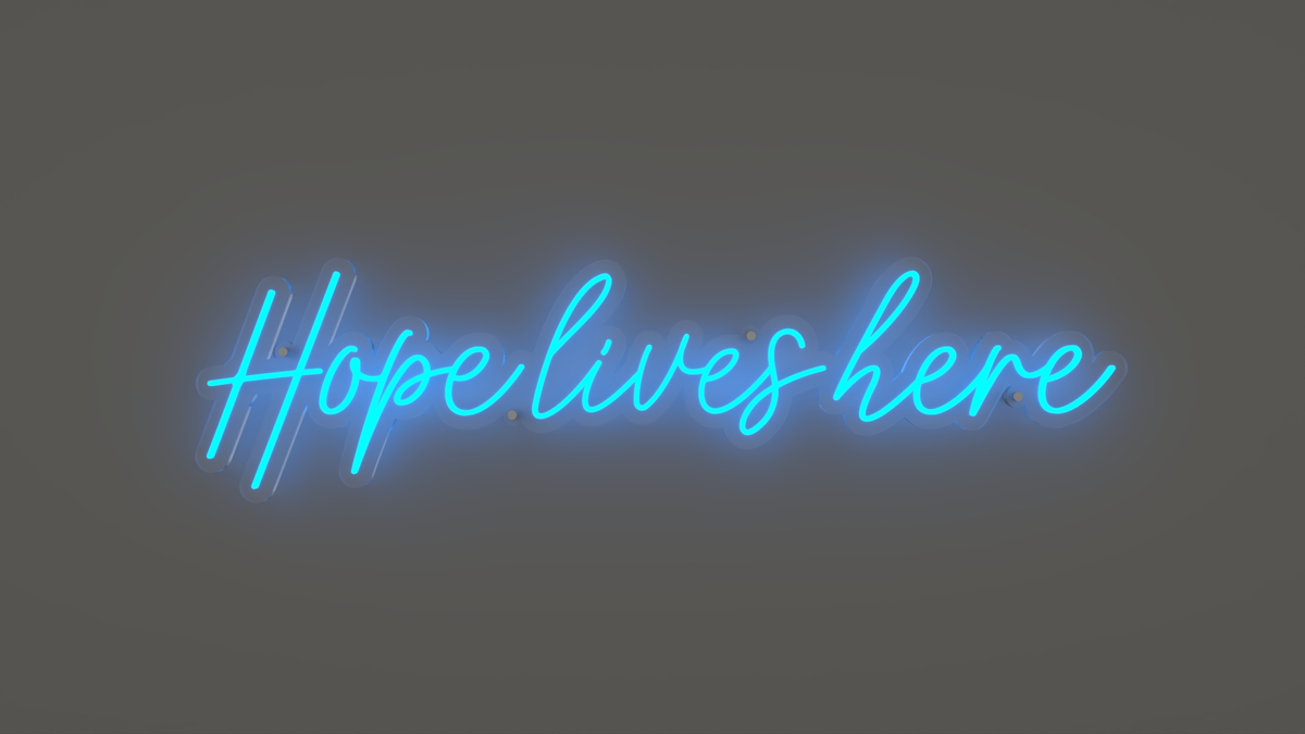 hope lives here podcast led neon flex signs display
