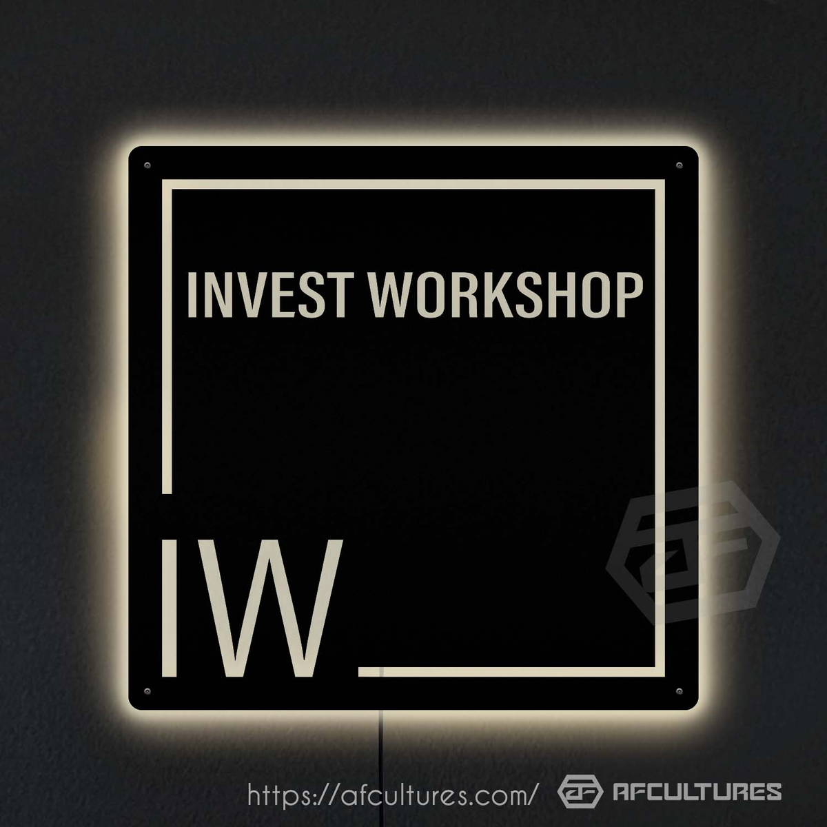 invest workshop finance and insurance metal sign