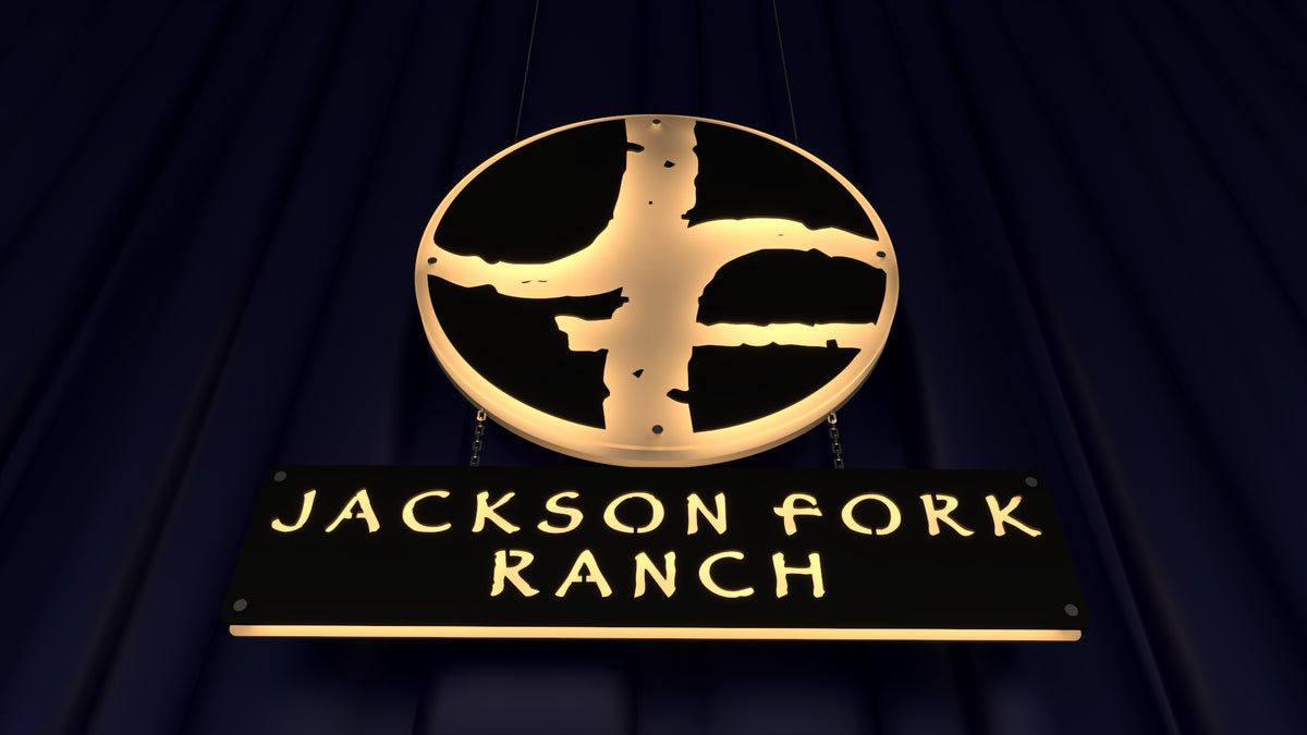 jackson fork ranch metal sign for agriculture display