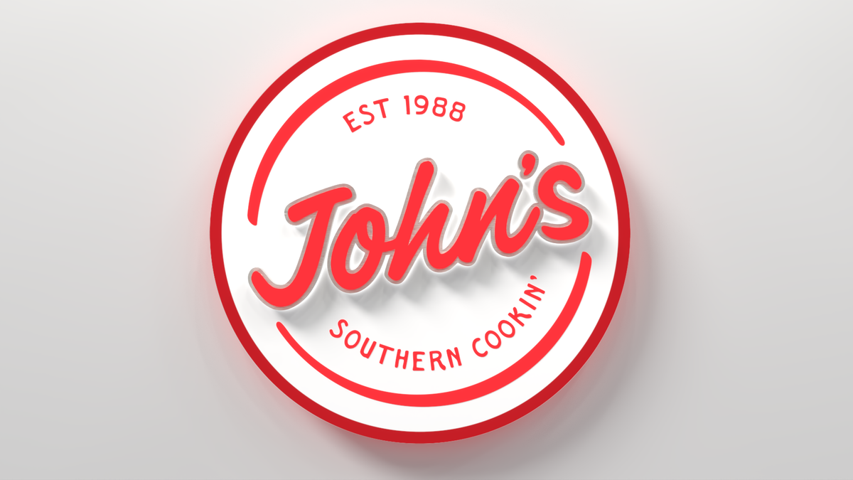 3d signs for johns southern cooking restaurant and bar