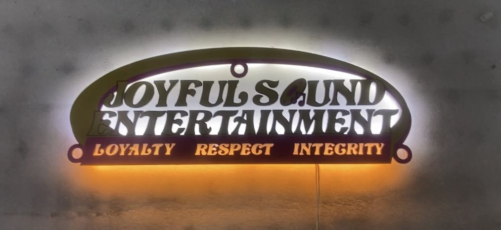 joyful sound entertainment metal signs for arts and entertainment