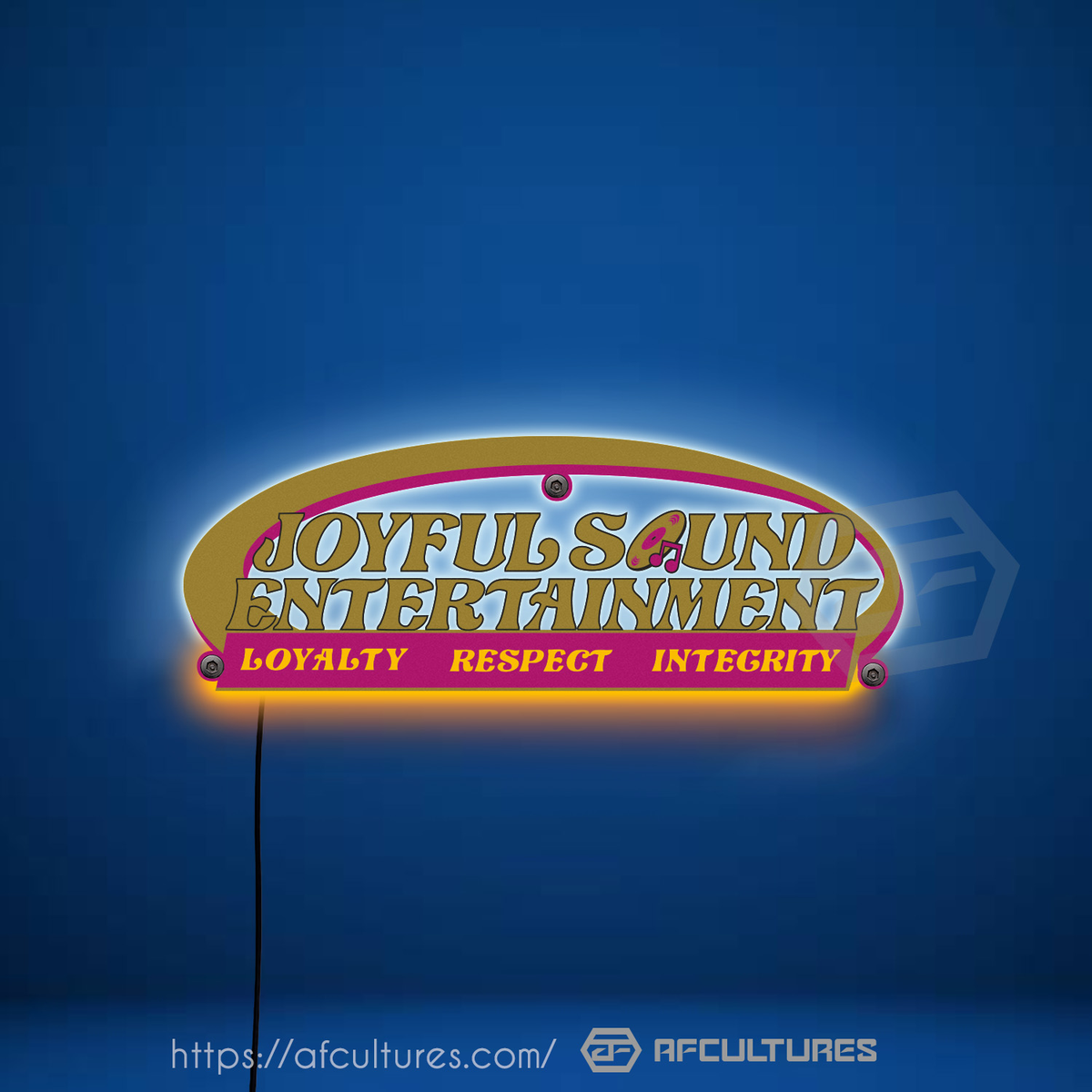 joyful sound entertainment metal sign for arts and entertainment business
