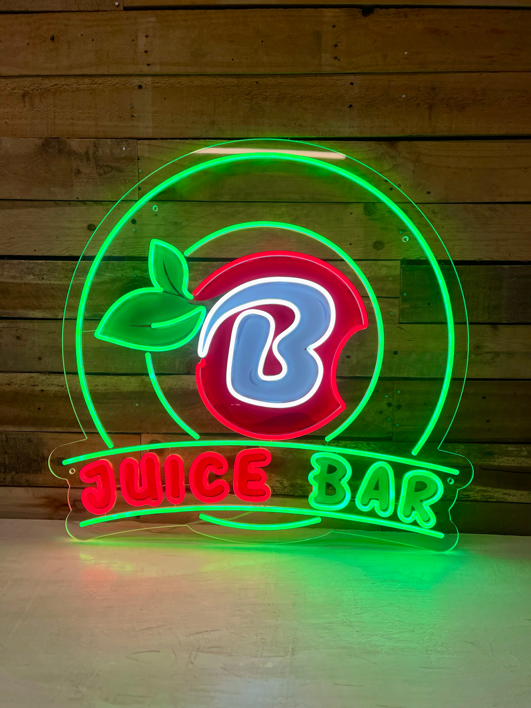 fresh fruit smoothies and juices at juice bar counter
