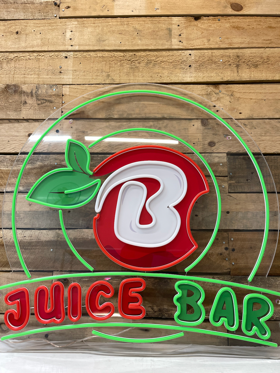 juice bar led neon flex sign for restaurants and bars