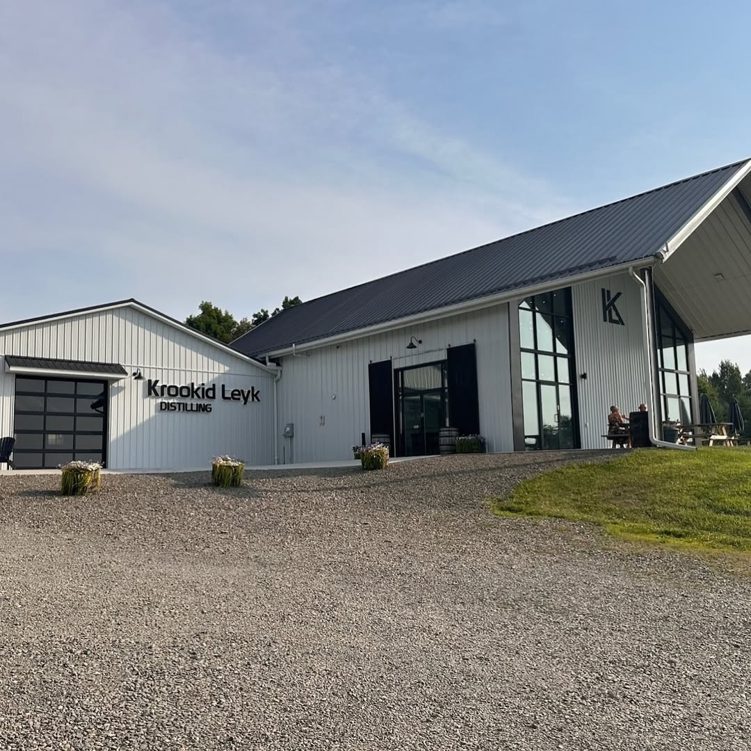krookid leyk distilling 3d agriculture sign with company branding