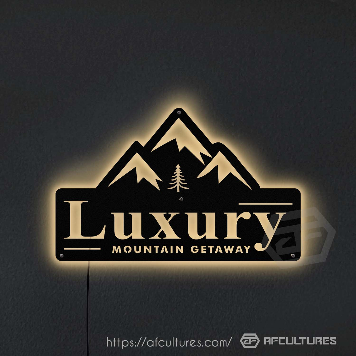 luxury mountain getaway hospitality metal signs