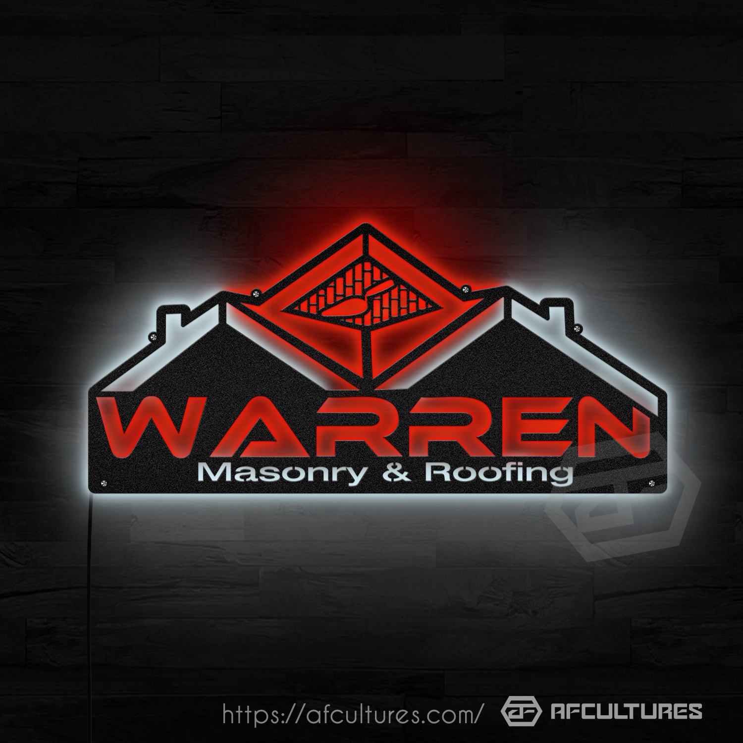 marren building and roofing custom metal construction sign