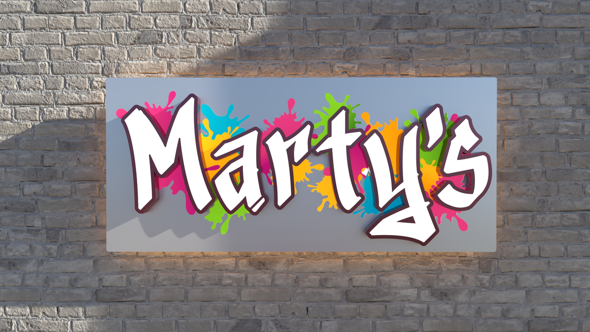 martys personal services 3d signs interior and exterior signage