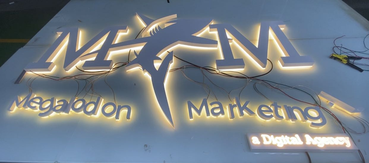 megalodon marketing personal services 3d signs custom signage