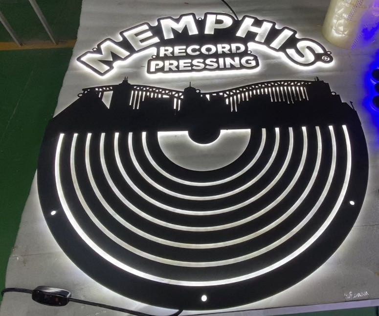 memphis record pressing llc arts and entertainment custom metal sign