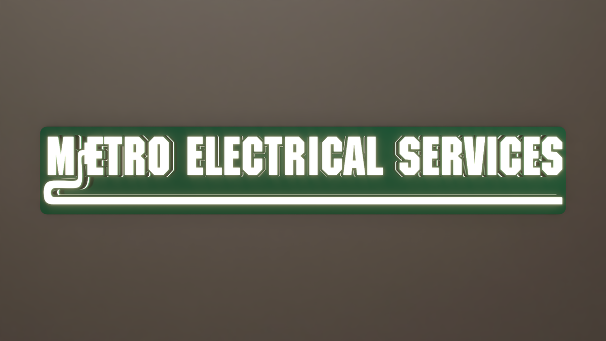 Afcultures custom signs for Metro Electrical Services – AFCultures