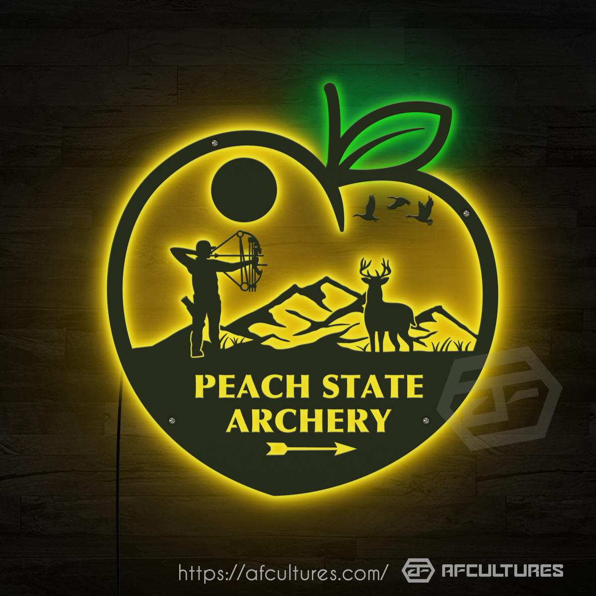 peach state archery education metal signs display