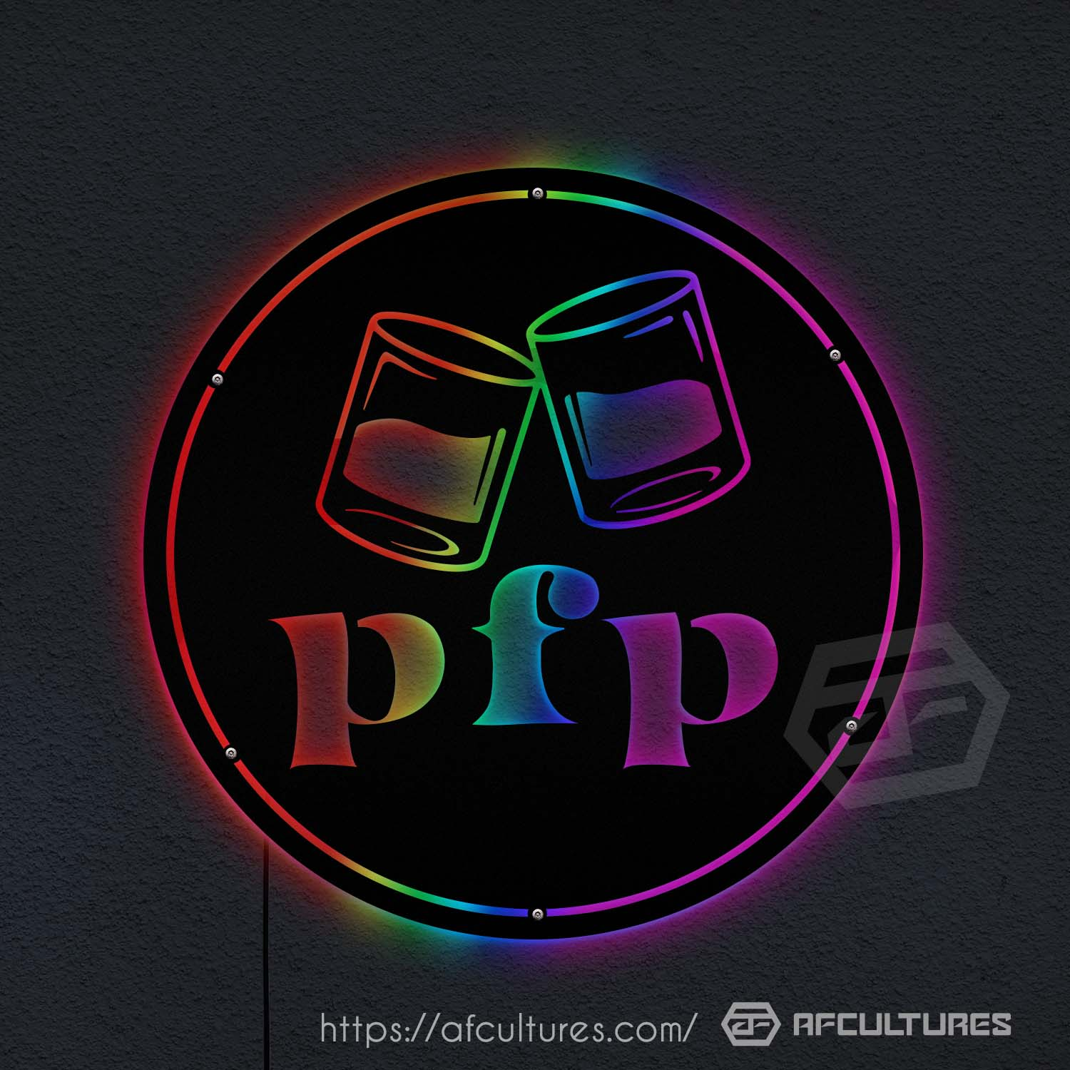 pfp logo custom metal sign for restaurants and bars
