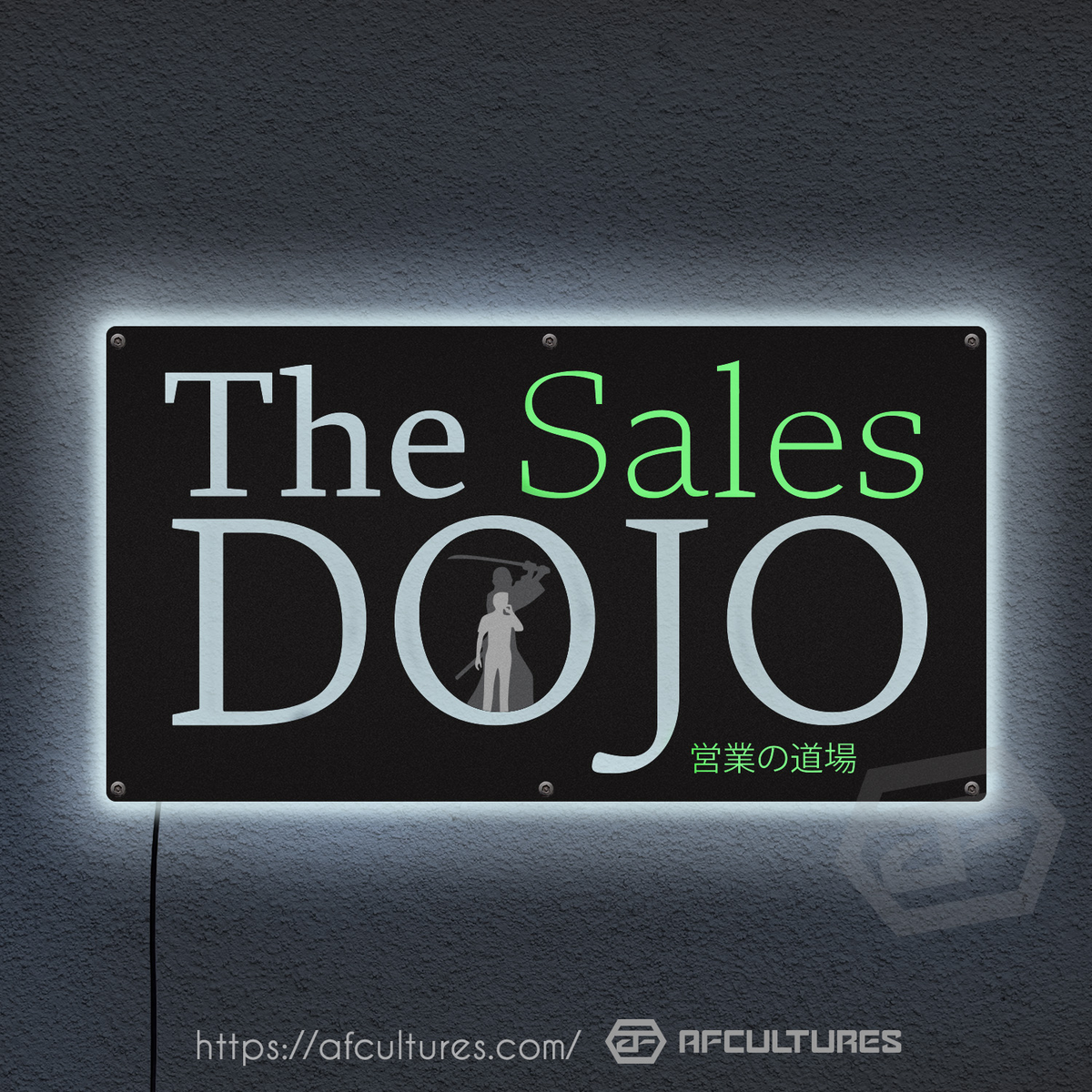 sales dojo educational metal signs for business training