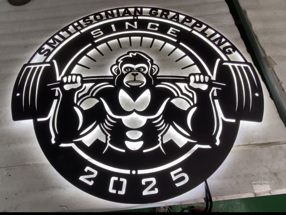 smithsonian grappling logo for martial arts and fitness gym signage
