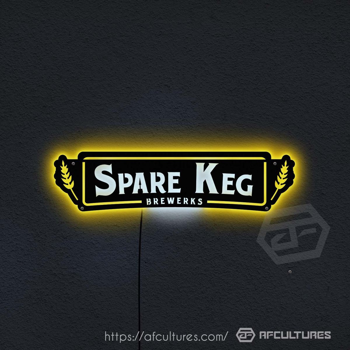 spare keg brewerks custom metal sign for restaurants and bars
