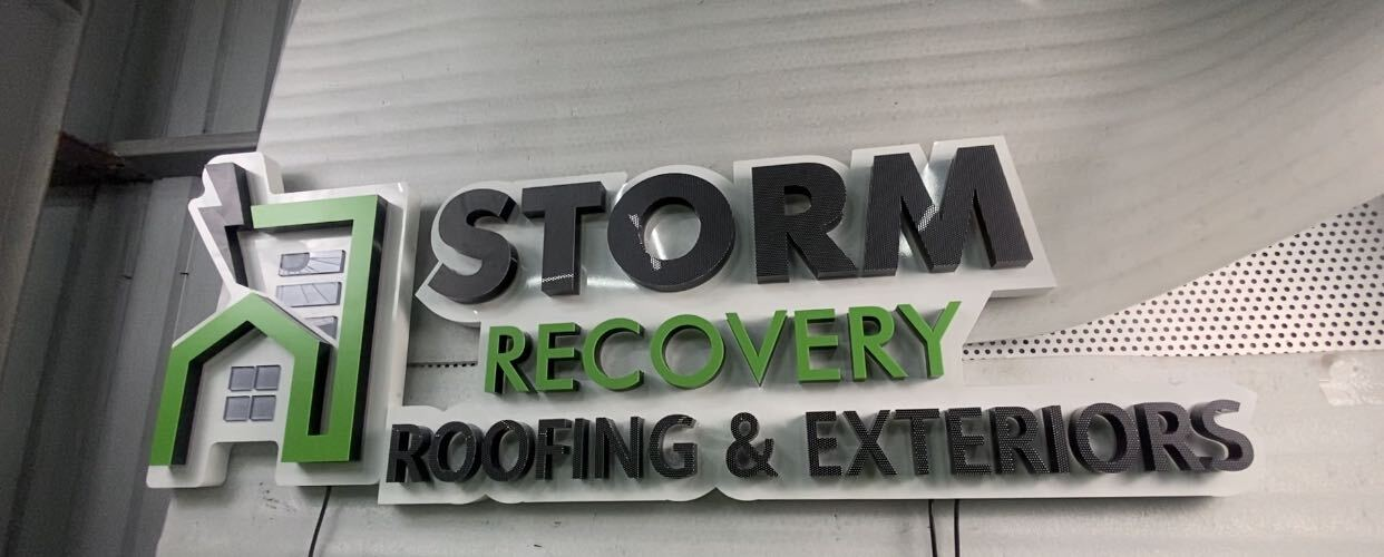 storm recovery construction and 3d signs exterior signage