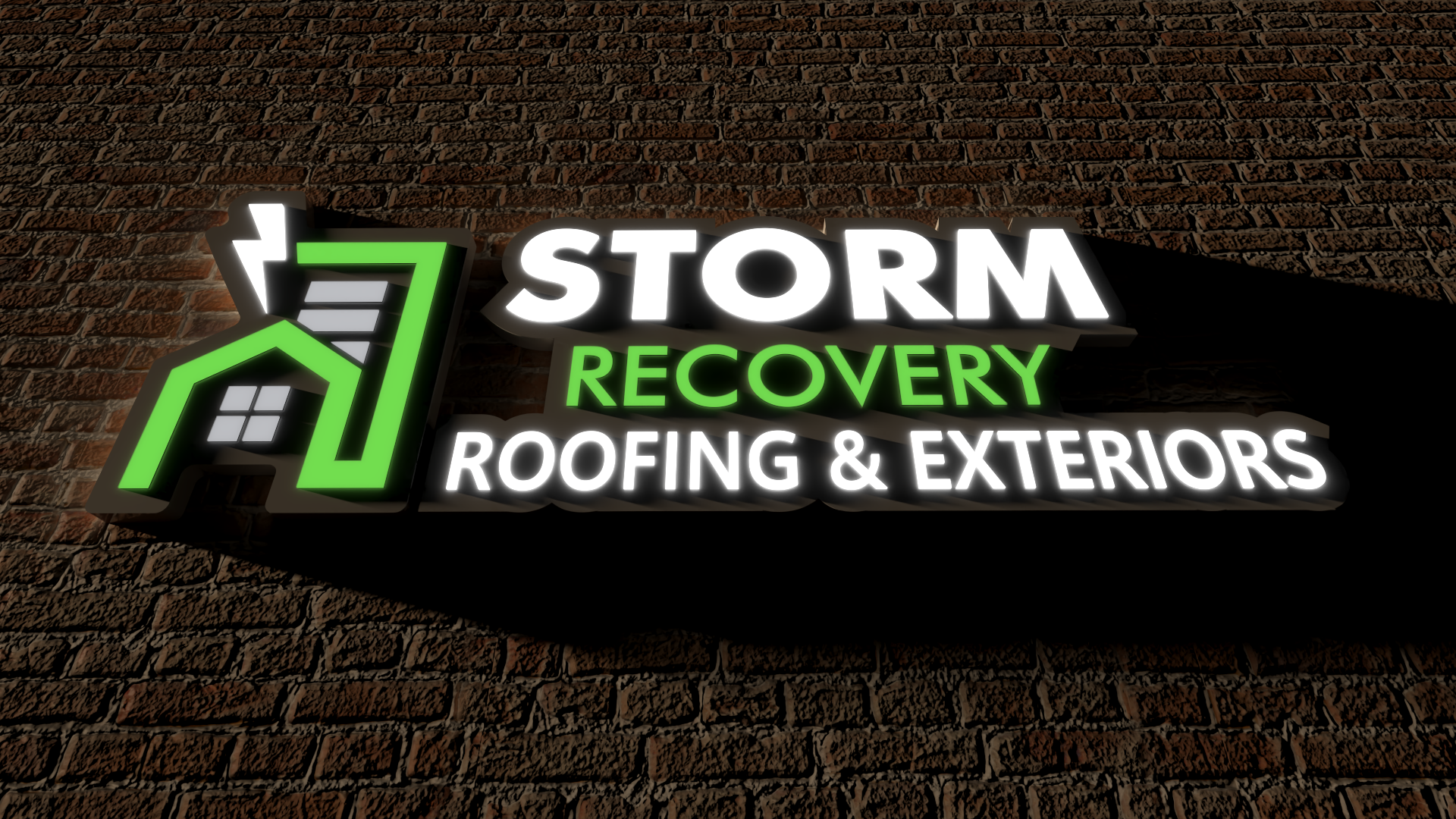 storm recovery construction and 3d signs