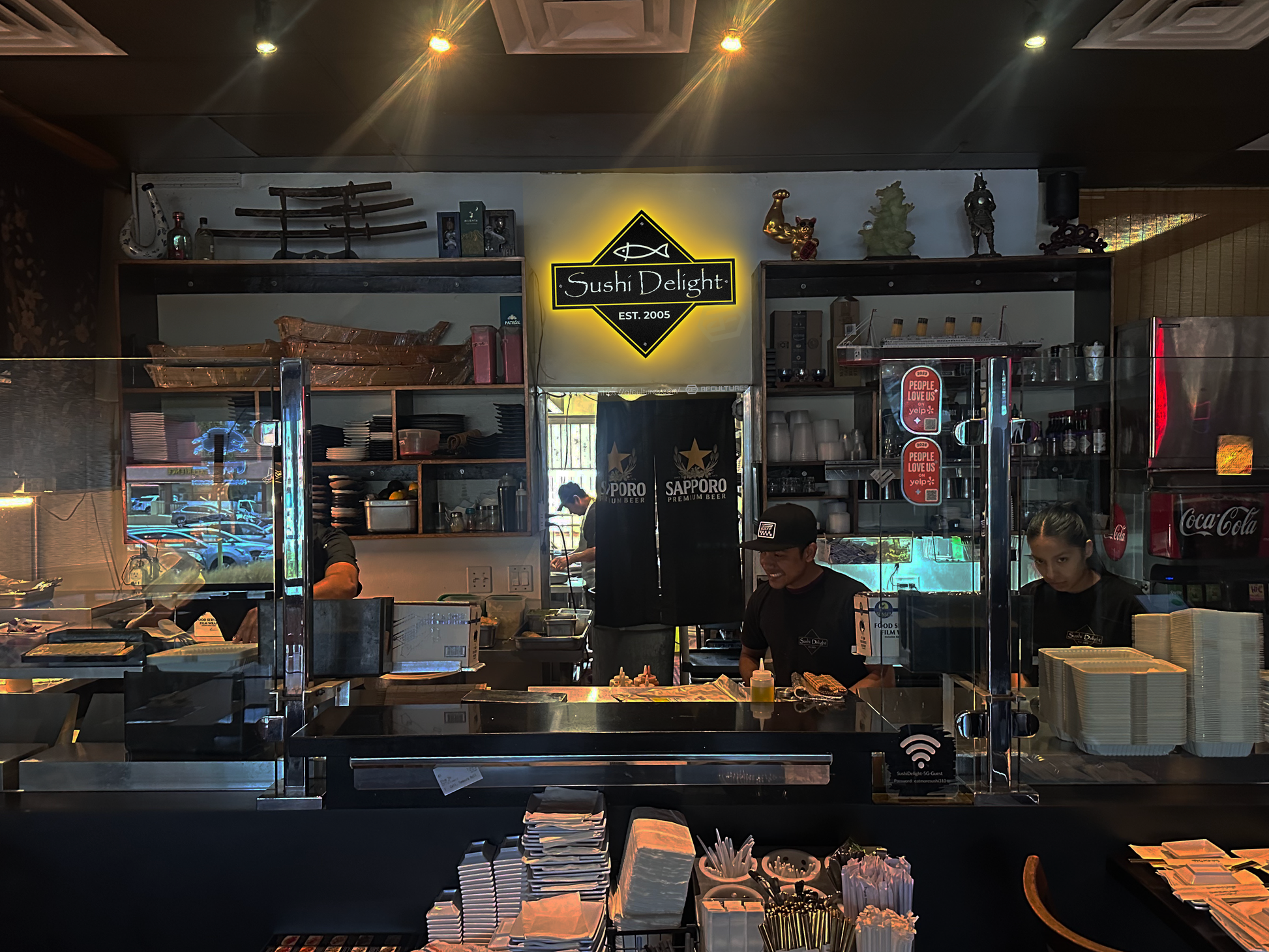 sushi delight restaurant and bar custom metal signs